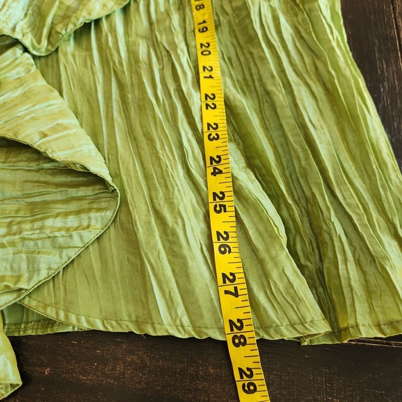 Miland Iridescent Green Maxi Skirt Jacket Set Large Mermaidcore Fairycore Whimsy - Picture 8 of 15